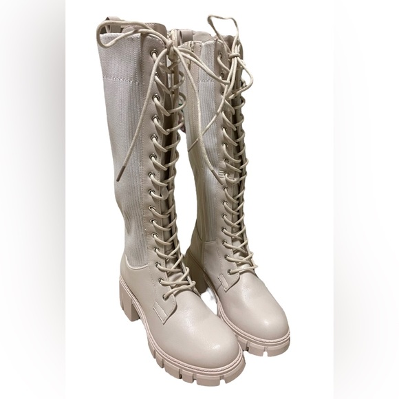 Nwot Lace-Up Chunky Sock Boots - Picture 8 of 13